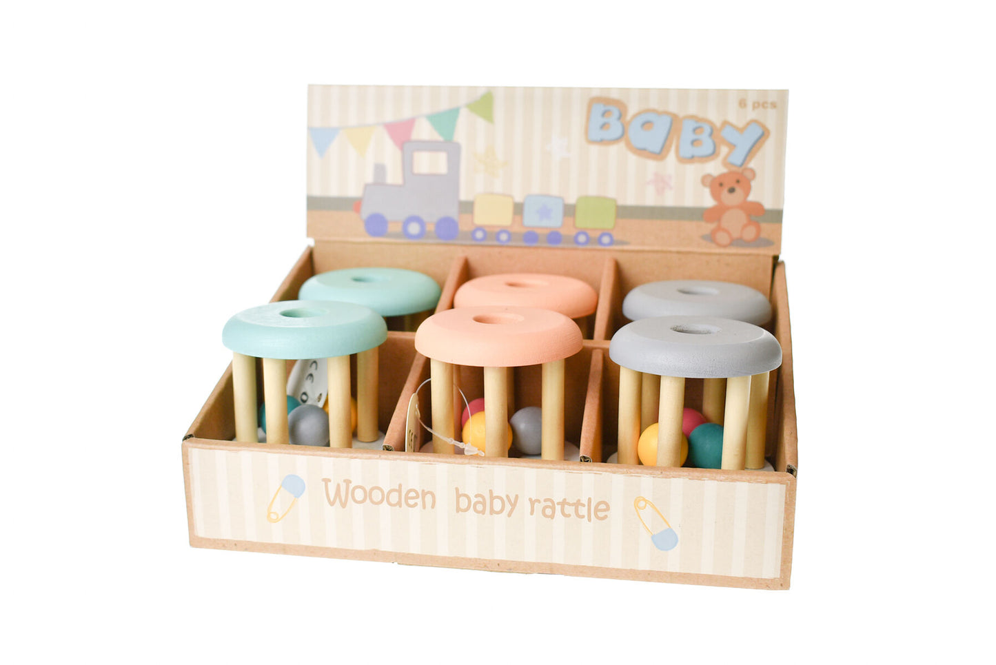 CALM & BREEZY WOODEN RATTLE