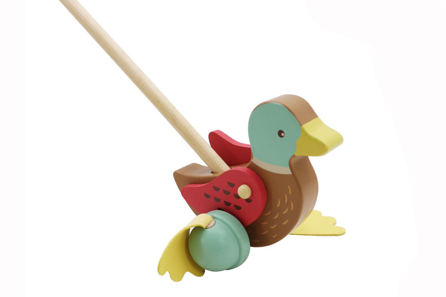 WOODEN MALLARD DUCK PUSH A LONG