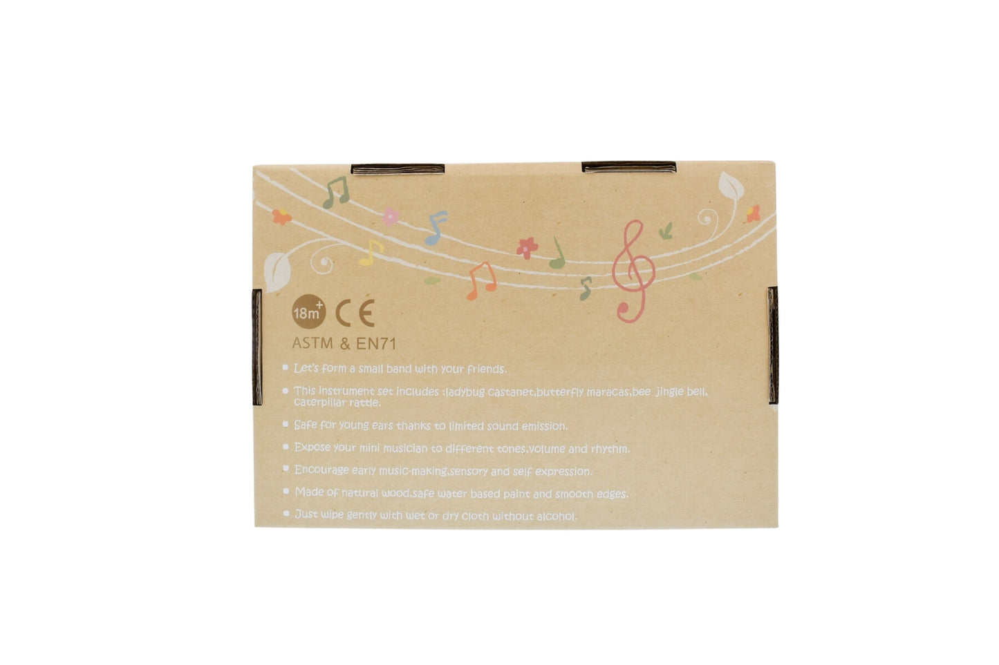 WOODEN SPRING INSECT BEE MUSIC 3 PC SET