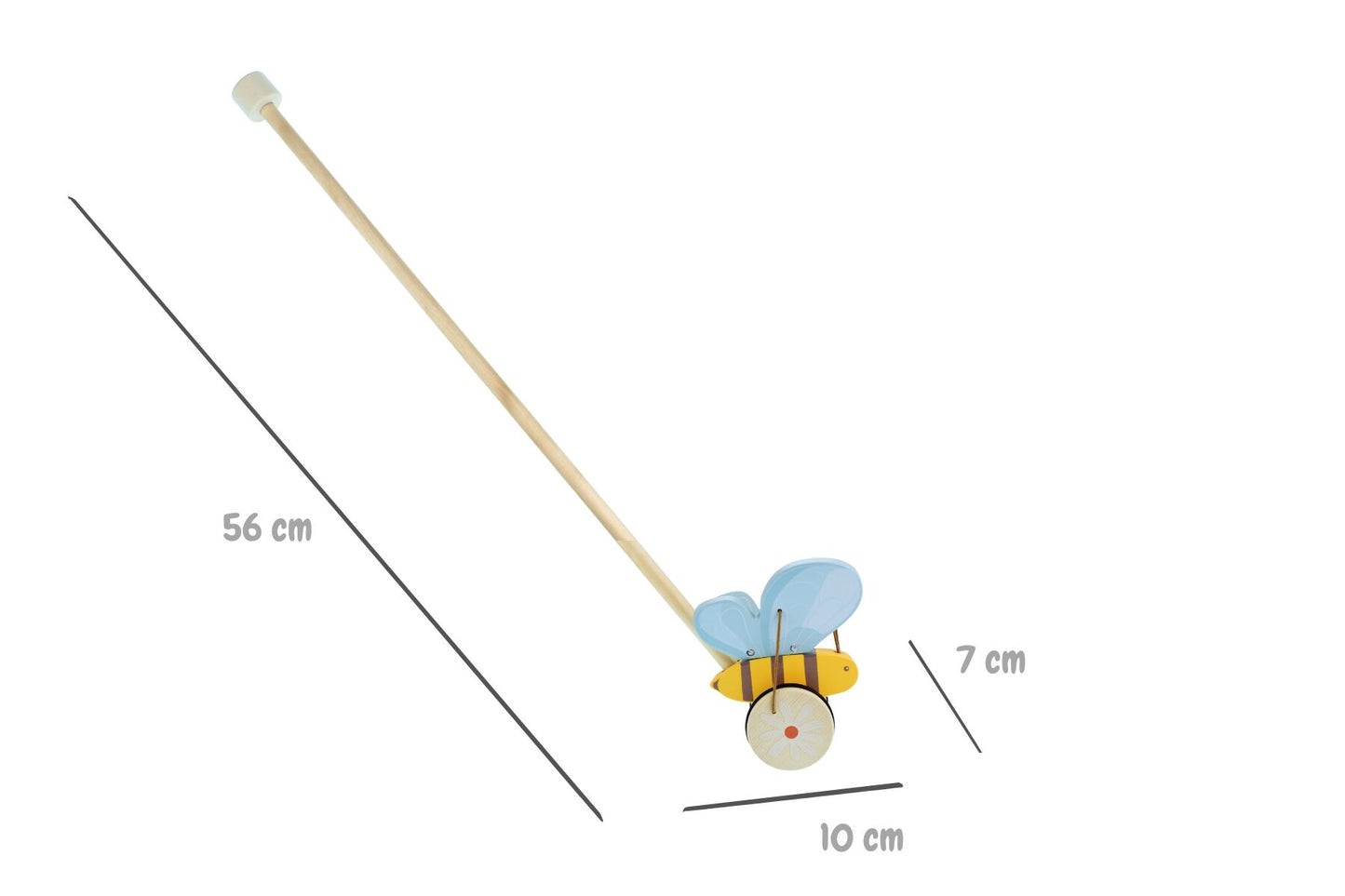 WOODEN BEE PUSH A LONG