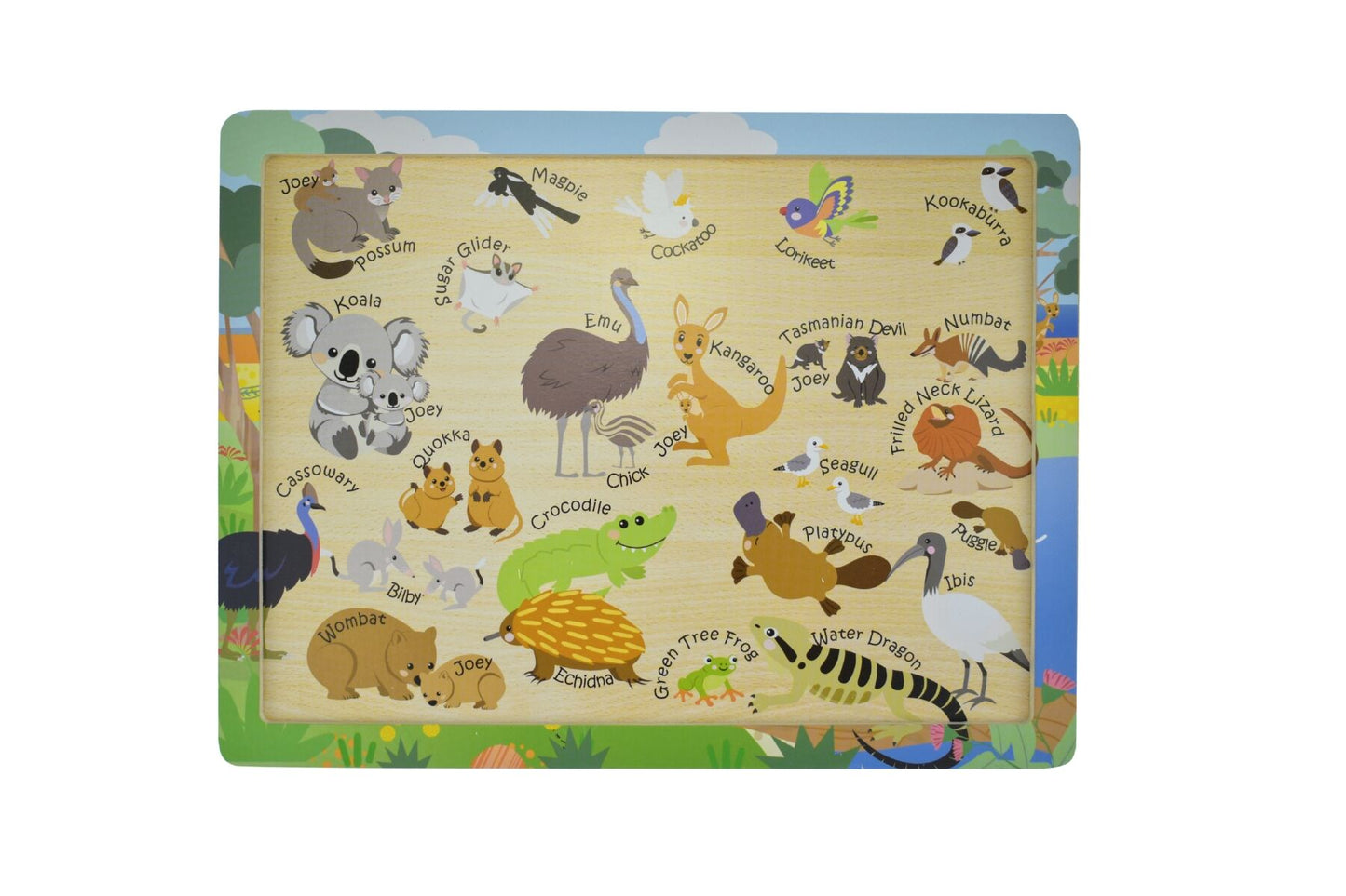 24PC JIGSAW PUZZLE AUSSIE ANIMALS AND THEIR NAMES