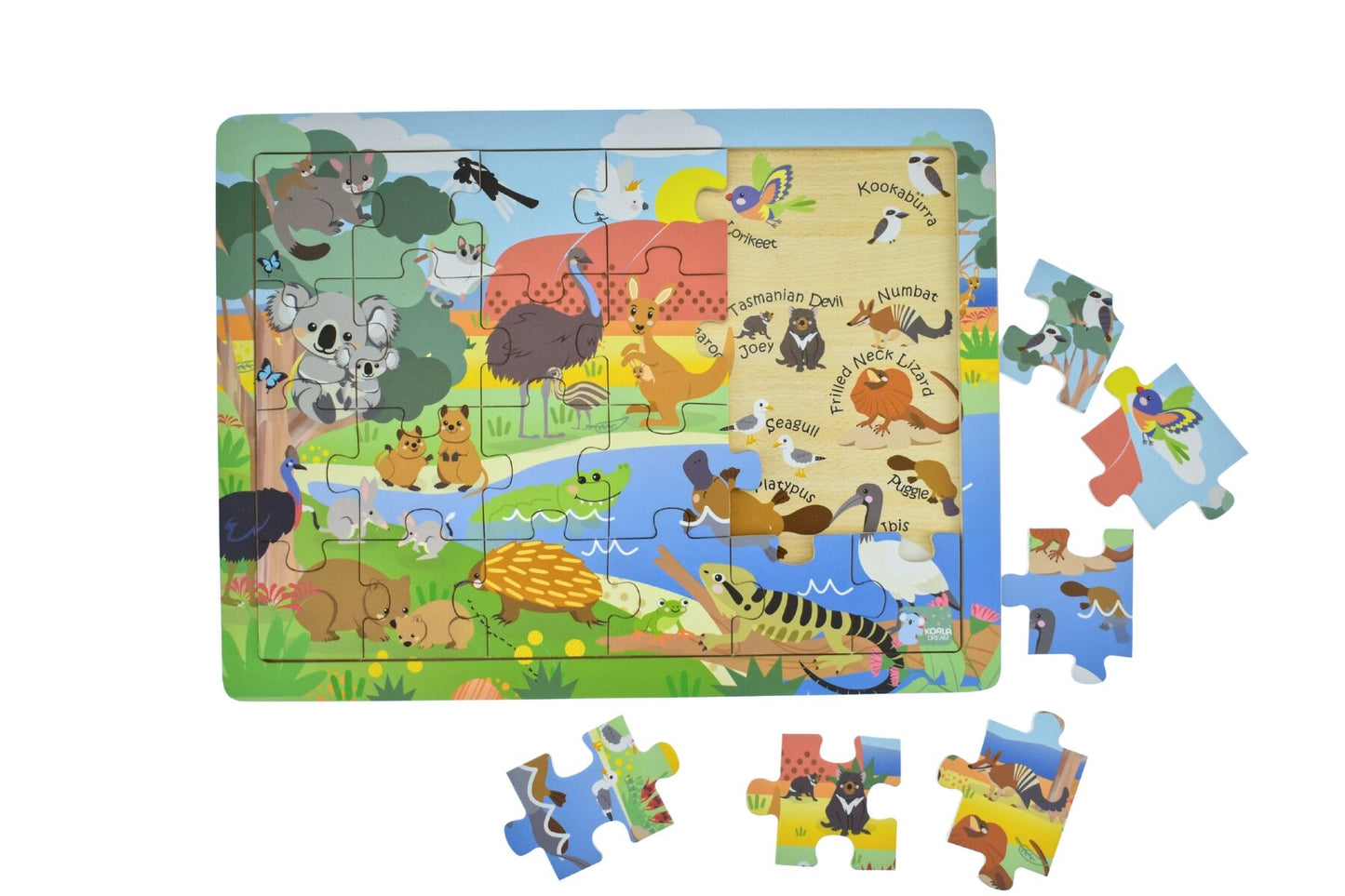 24PC JIGSAW PUZZLE AUSSIE ANIMALS AND THEIR NAMES