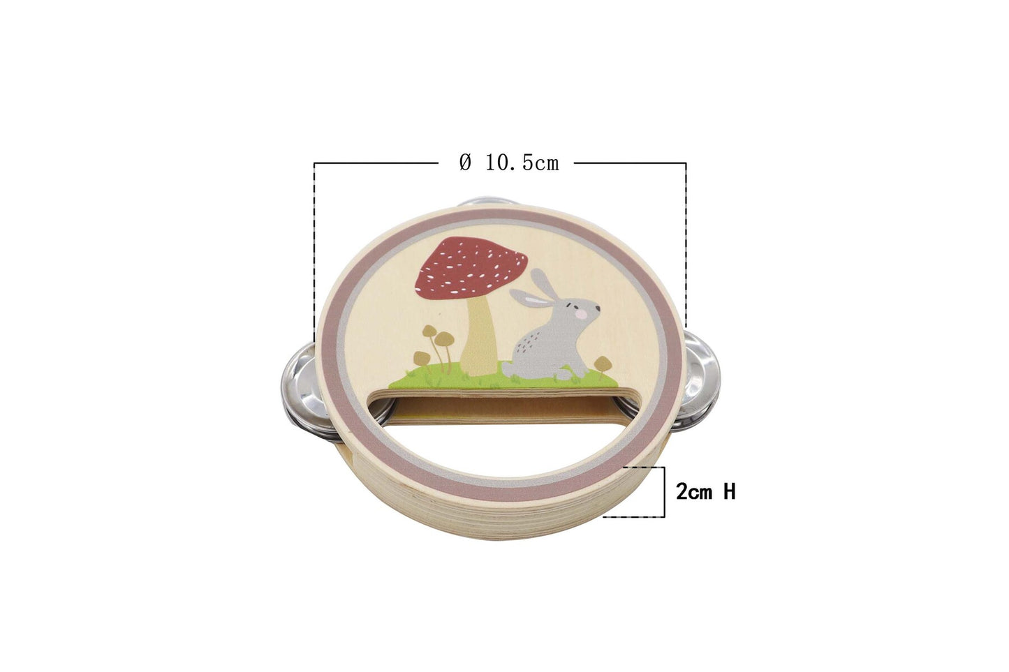 CALM & BREEZY WOODLAND WOODEN TAMBOURINE SET OF 4