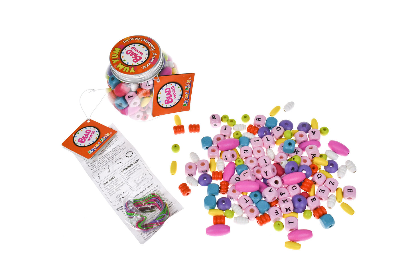 YUM YUM ORANGE JAZZ BERRY ALPHABET BEAD CRAFT KIT