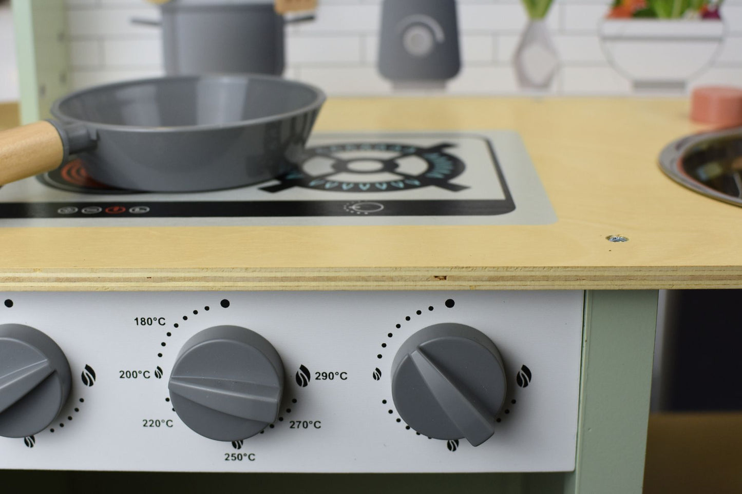 WOODEN PLAY KITCHEN SET