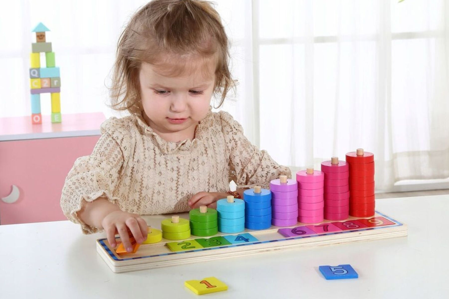 COUNTING STACKER PUZZLE BOARD