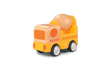 WOODEN FRICTION TRUCK CONCRETE MIXER WITH SOUND AND LIGHT