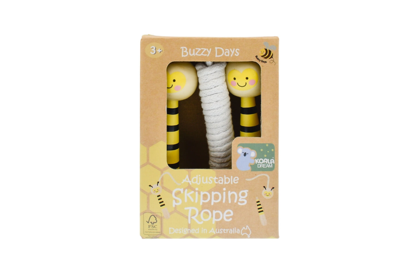 BUZZY DAYS BEE WOODEN ADJUSTABLE SKIPPING ROPE
