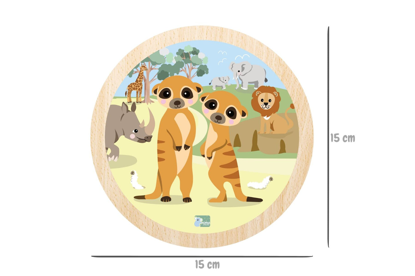 WILD BUDDIES 9PC ROUND JIGSAW PUZZLE MEERKATS