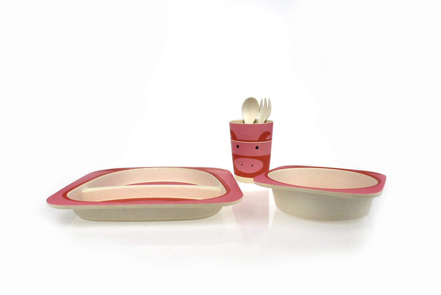 BAMBOOZOO DINNERWARE PIG 5PCS - Bamboo Sprout