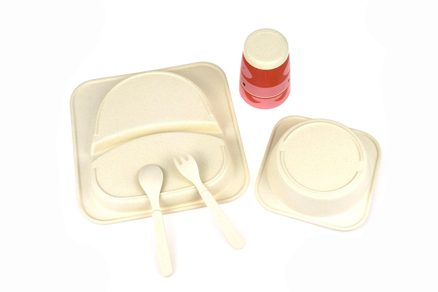 BAMBOOZOO DINNERWARE PIG 5PCS - Bamboo Sprout