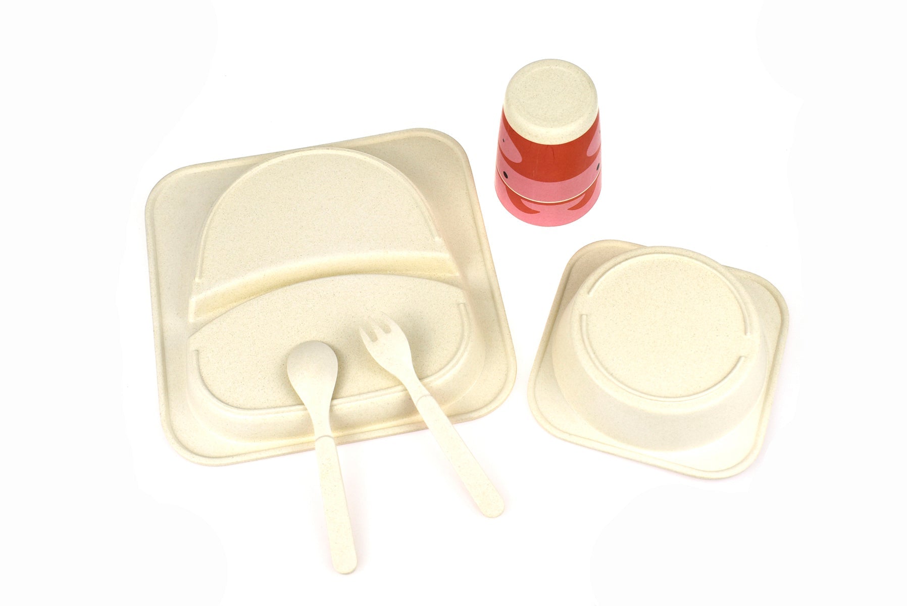 BAMBOOZOO DINNERWARE PIG 5PCS - Bamboo Sprout