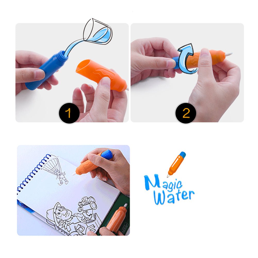 MAGIC WATER COLOURING PAD - ANIMAL KINGDOM - Bamboo Sprout