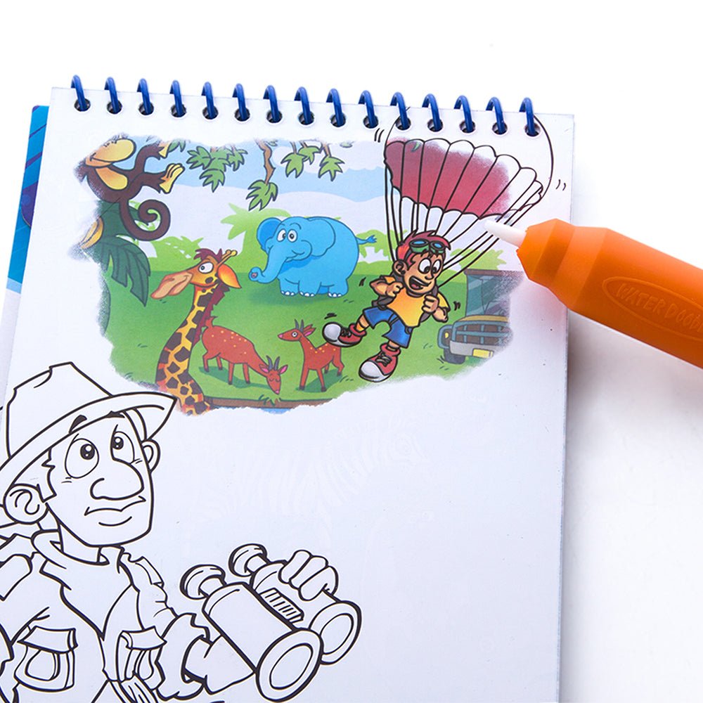 MAGIC WATER COLOURING PAD - ANIMAL KINGDOM - Bamboo Sprout