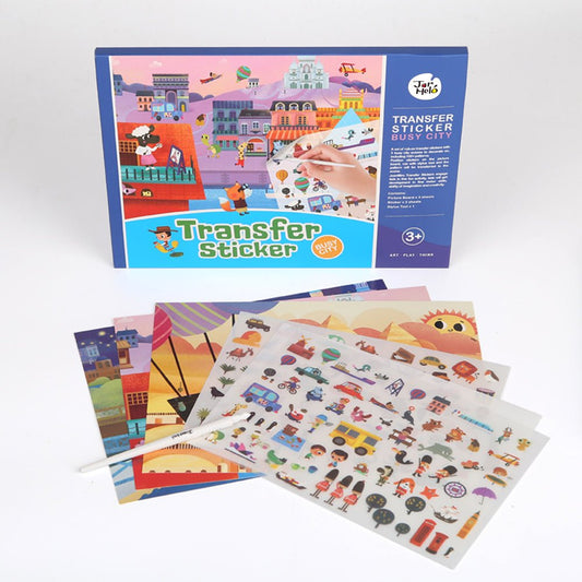 TRANSFER STICKER SCENES SET - BUSY CITY - Bamboo Sprout