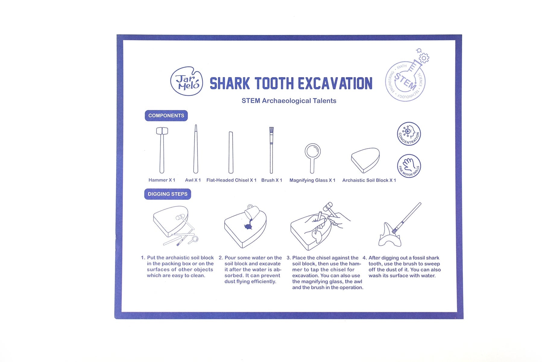 FOSSILS EXCAVATION KIT - SHARK - Bamboo Sprout