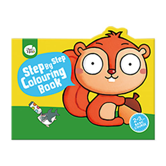 STEP BY STEP COLOURING BOOK 20 ANIMALS SQUIRREL - Bamboo Sprout