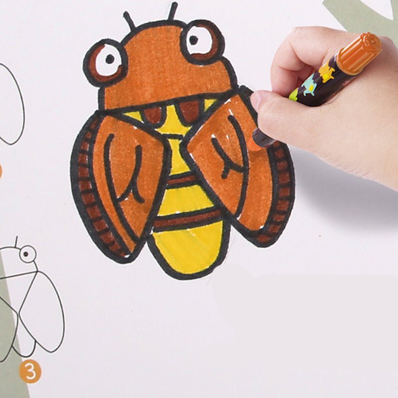 STEP BY STEP COLOURING BOOK 20 ANIMALS SQUIRREL - Bamboo Sprout
