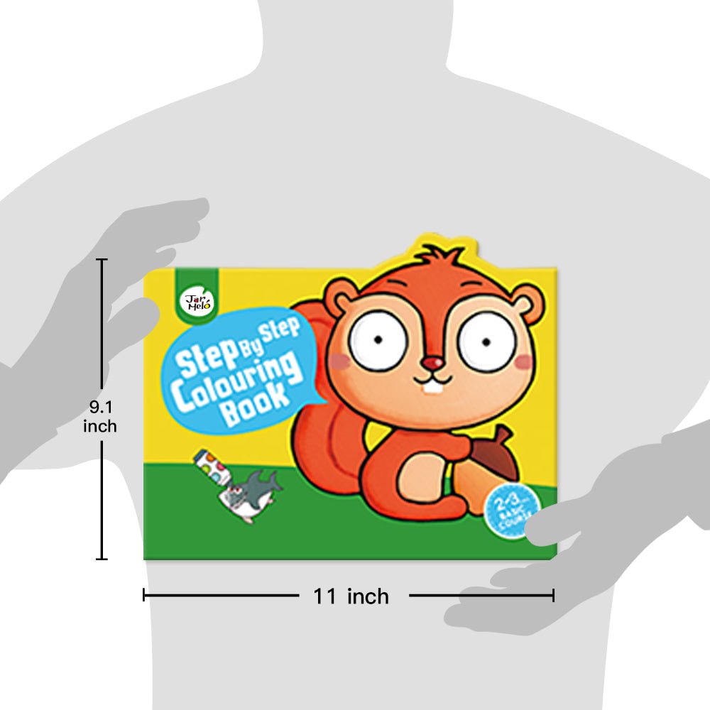 STEP BY STEP COLOURING BOOK 20 ANIMALS SQUIRREL - Bamboo Sprout
