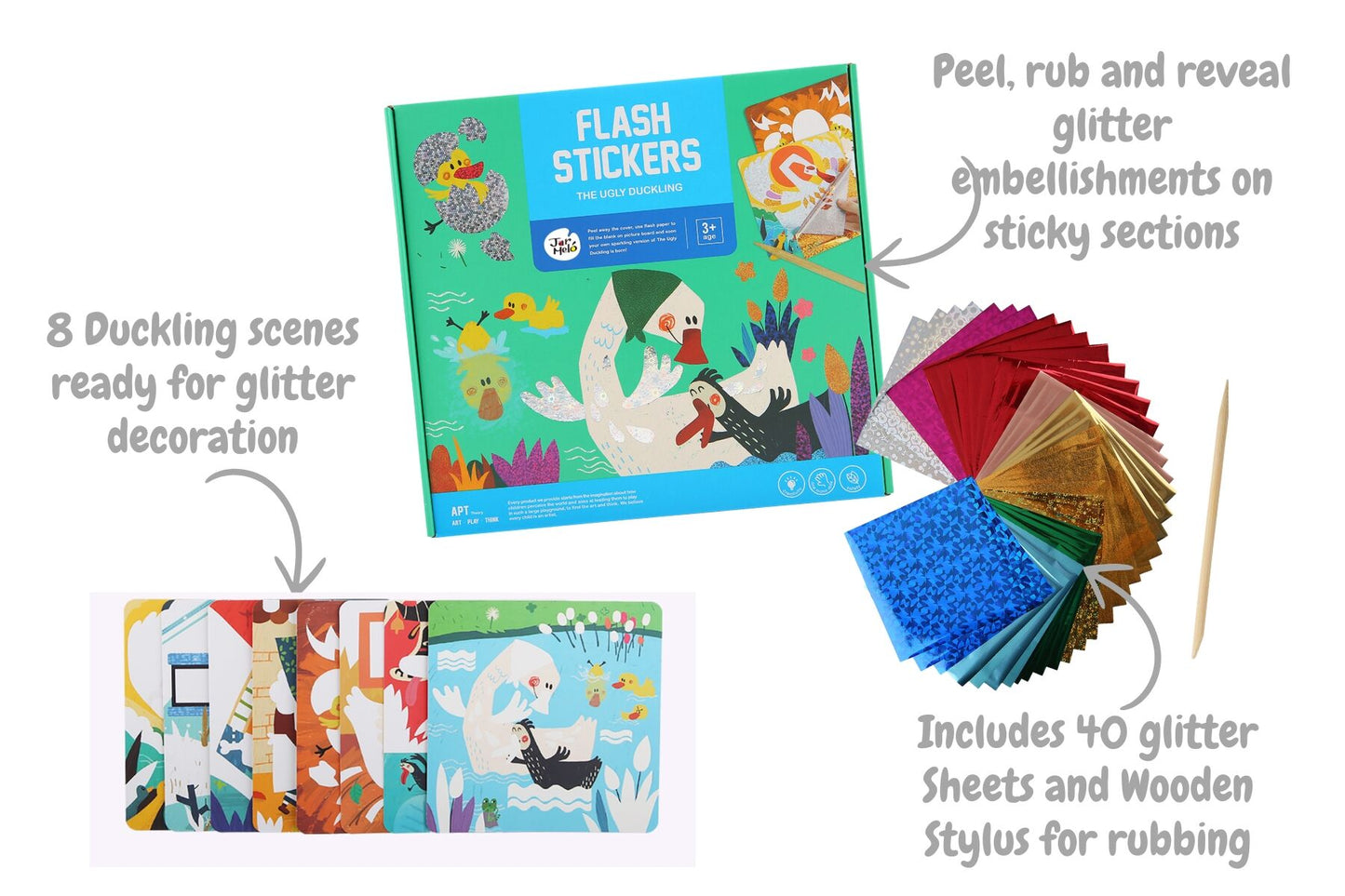 THE UGLY DUCKLING FLASH STICKERS CRAFT KIT - Bamboo Sprout