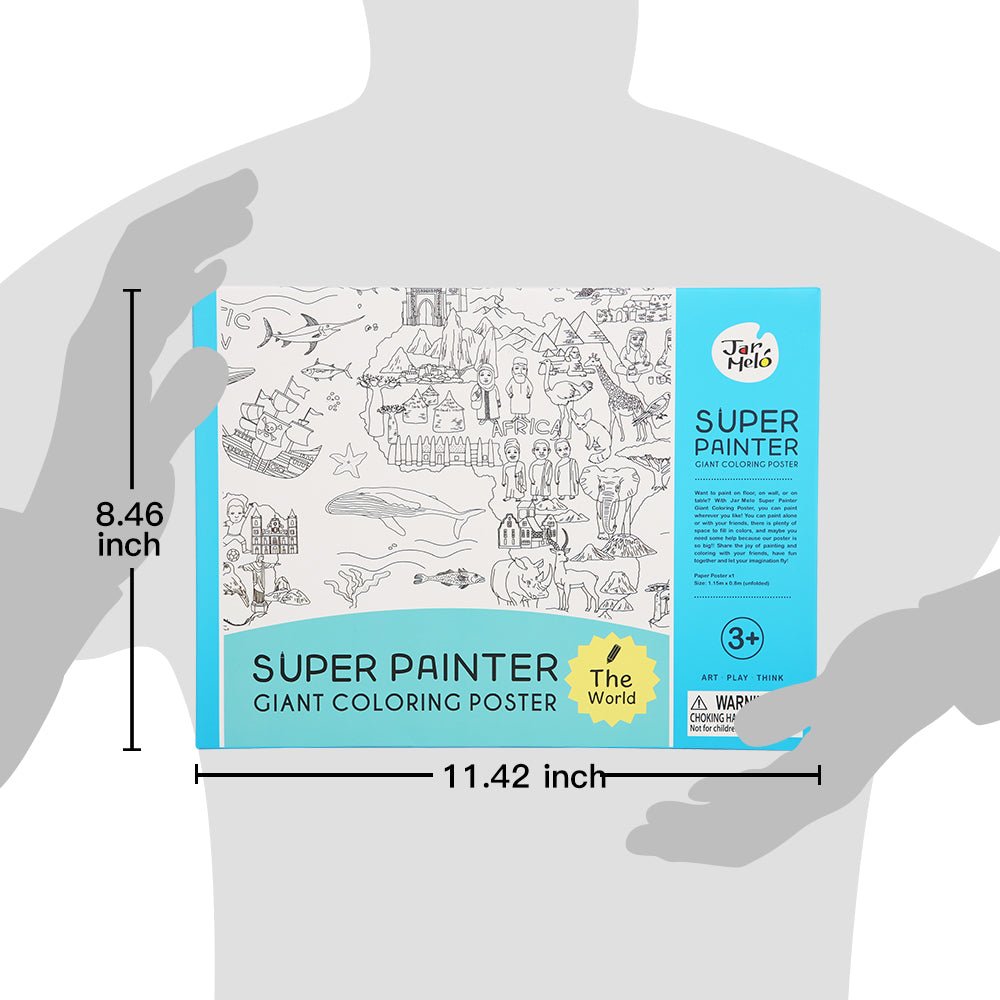 GIANT COLOURING POSTER PADS - THE WORLD - Bamboo Sprout
