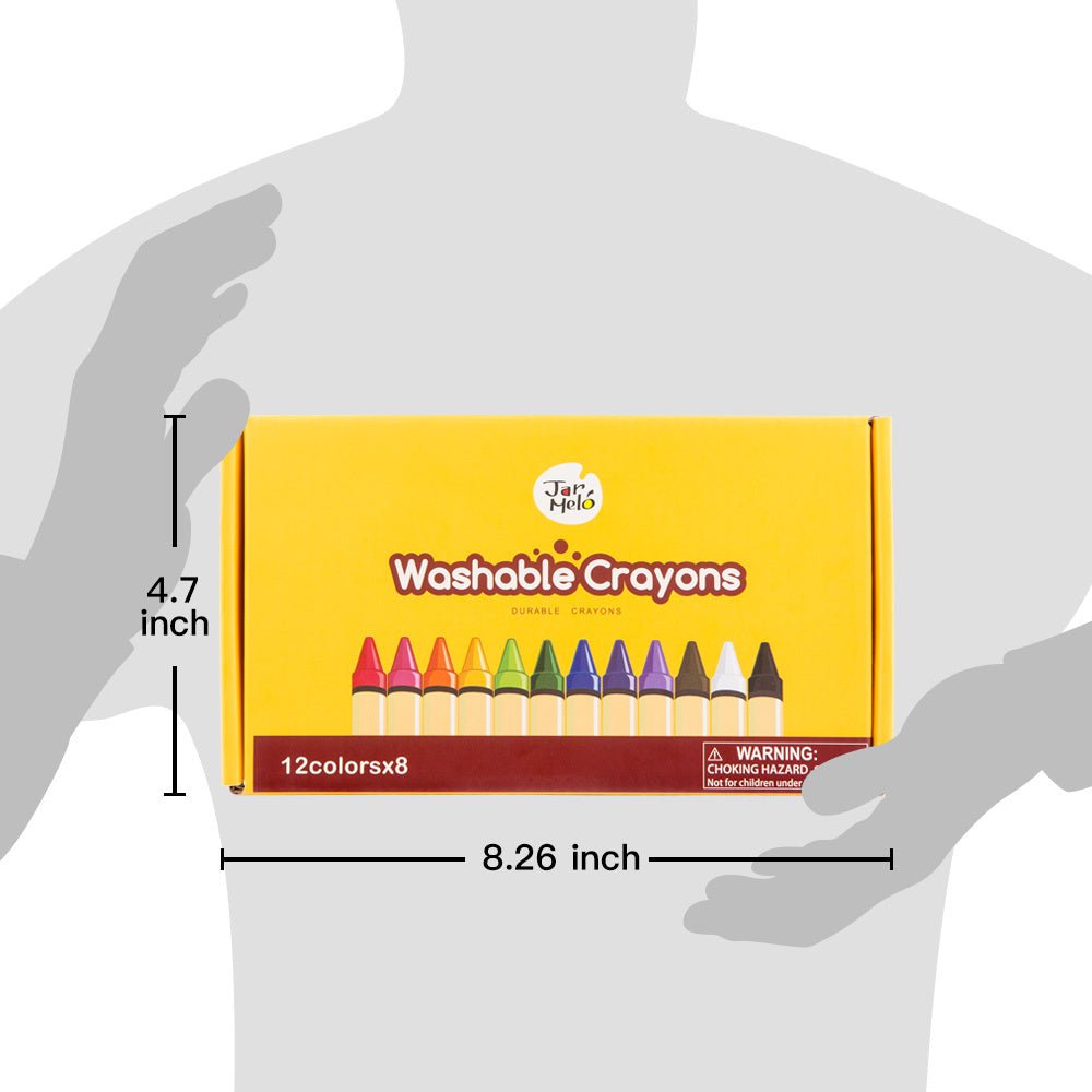 WASHABLE CRAYONS - BULK SET 12 - 8 PACKS - Bamboo Sprout