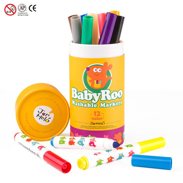 WASHABLE MARKERS - BABY ROO 12 COLORS - Bamboo Sprout