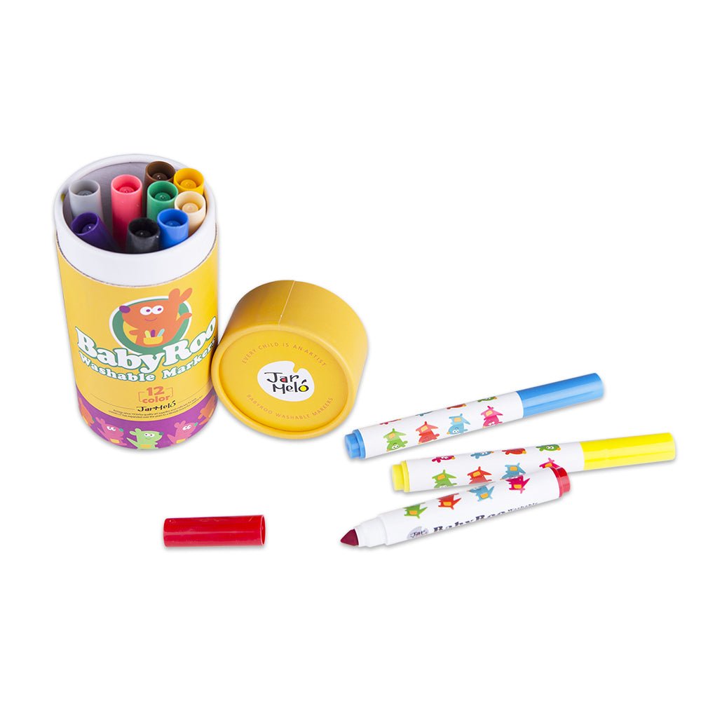 WASHABLE MARKERS - BABY ROO 12 COLORS - Bamboo Sprout