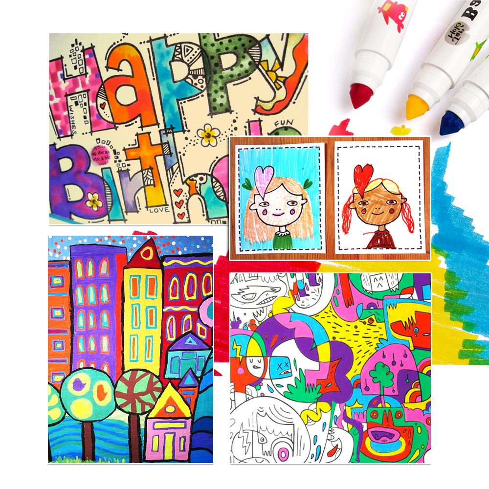 WASHABLE MARKERS - BABY ROO 12 COLORS - Bamboo Sprout