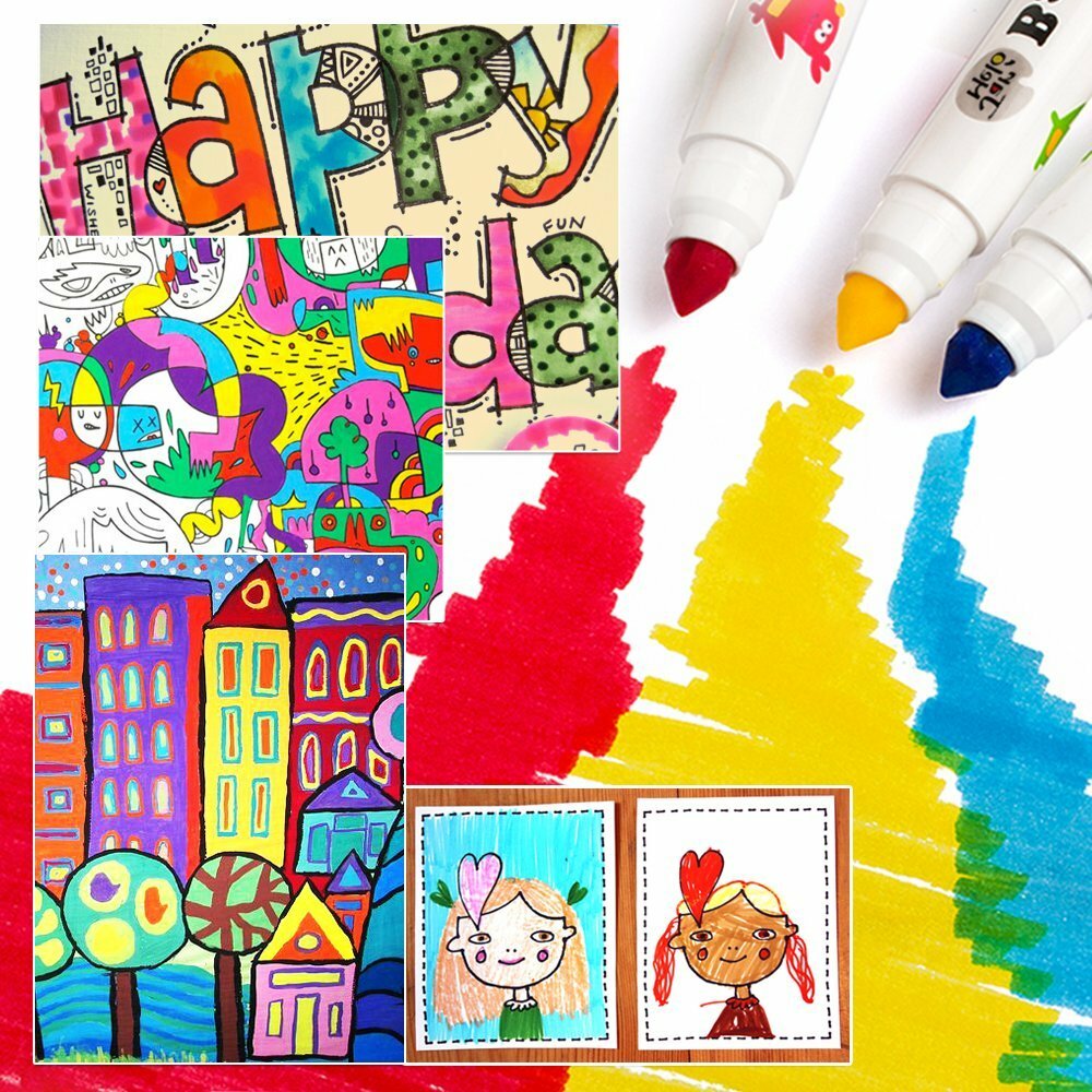 WASHABLE MARKERS - BABY ROO 12 COLORS - Bamboo Sprout