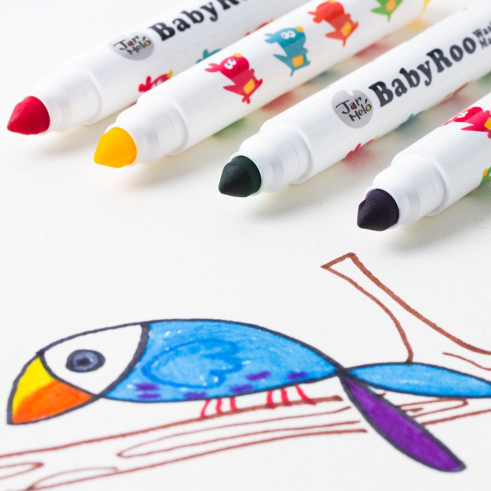 WASHABLE MARKERS - BABY ROO 12 COLORS - Bamboo Sprout