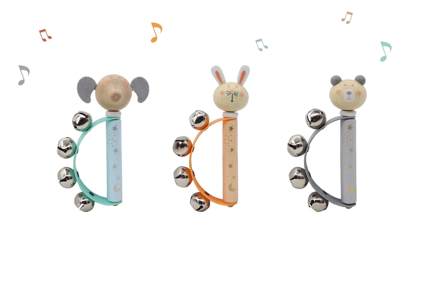 CALM & BREEZY ANIMAL HANDBELL - SET OF 3PCS - Bamboo Sprout