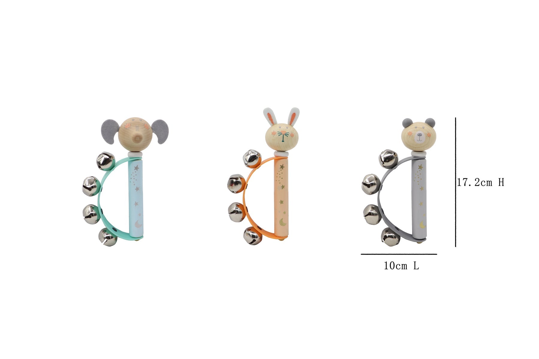 CALM & BREEZY ANIMAL HANDBELL - SET OF 3PCS - Bamboo Sprout