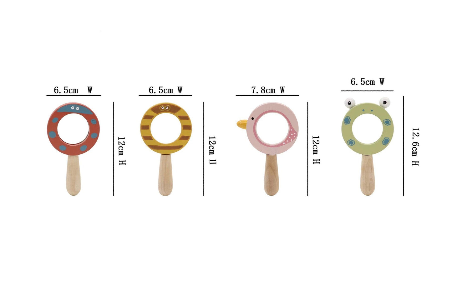 CALM & BREEZY BABY ANIMAL MAGNIFYING GLASS SET OF 4 - Bamboo Sprout