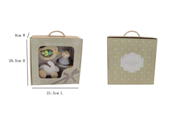 CALM & BREEZY BABY GIFT SET BUNNY BIRD BEAR 3PCS - Bamboo Sprout