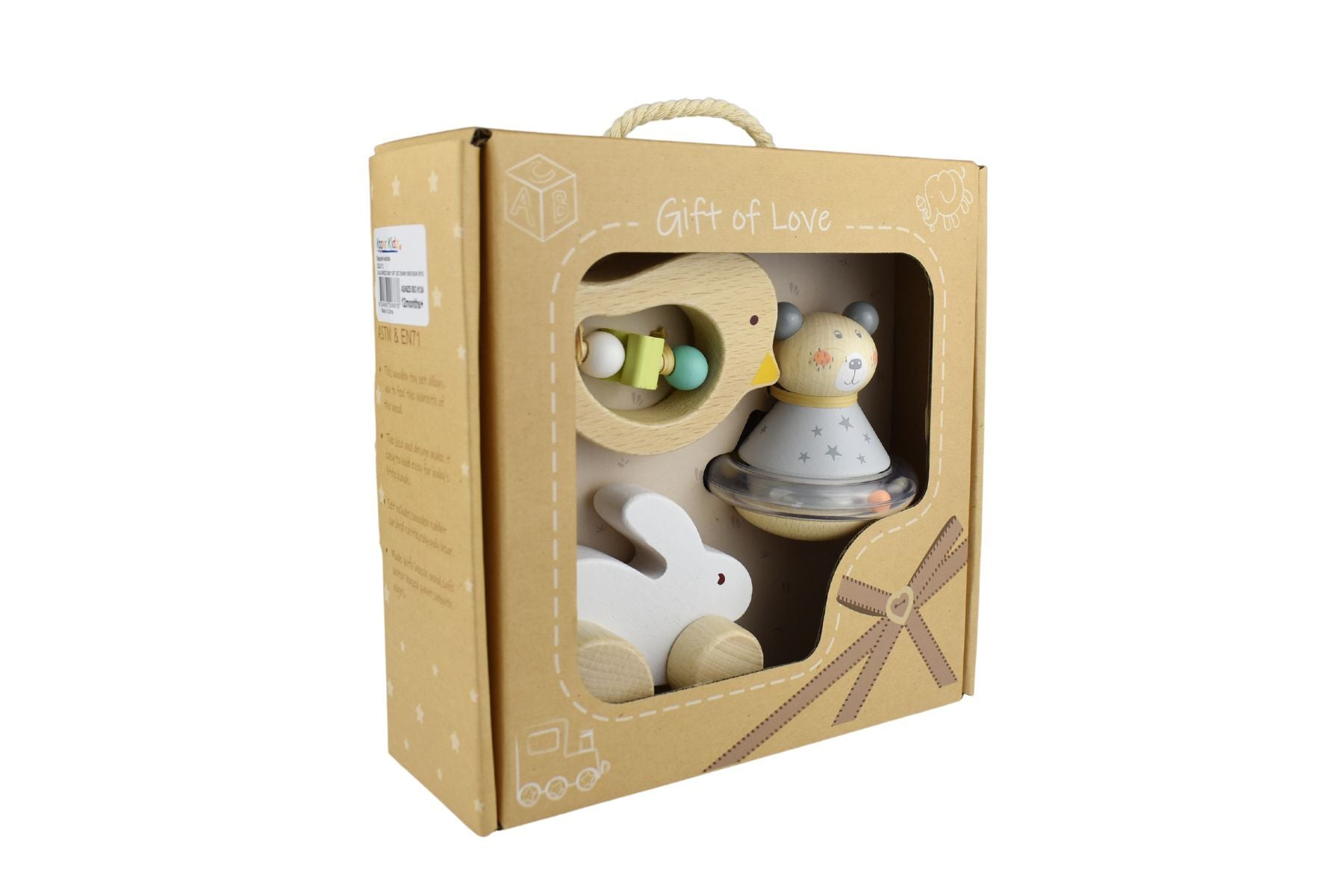 CALM & BREEZY BABY GIFT SET BUNNY BIRD BEAR 3PCS - Bamboo Sprout
