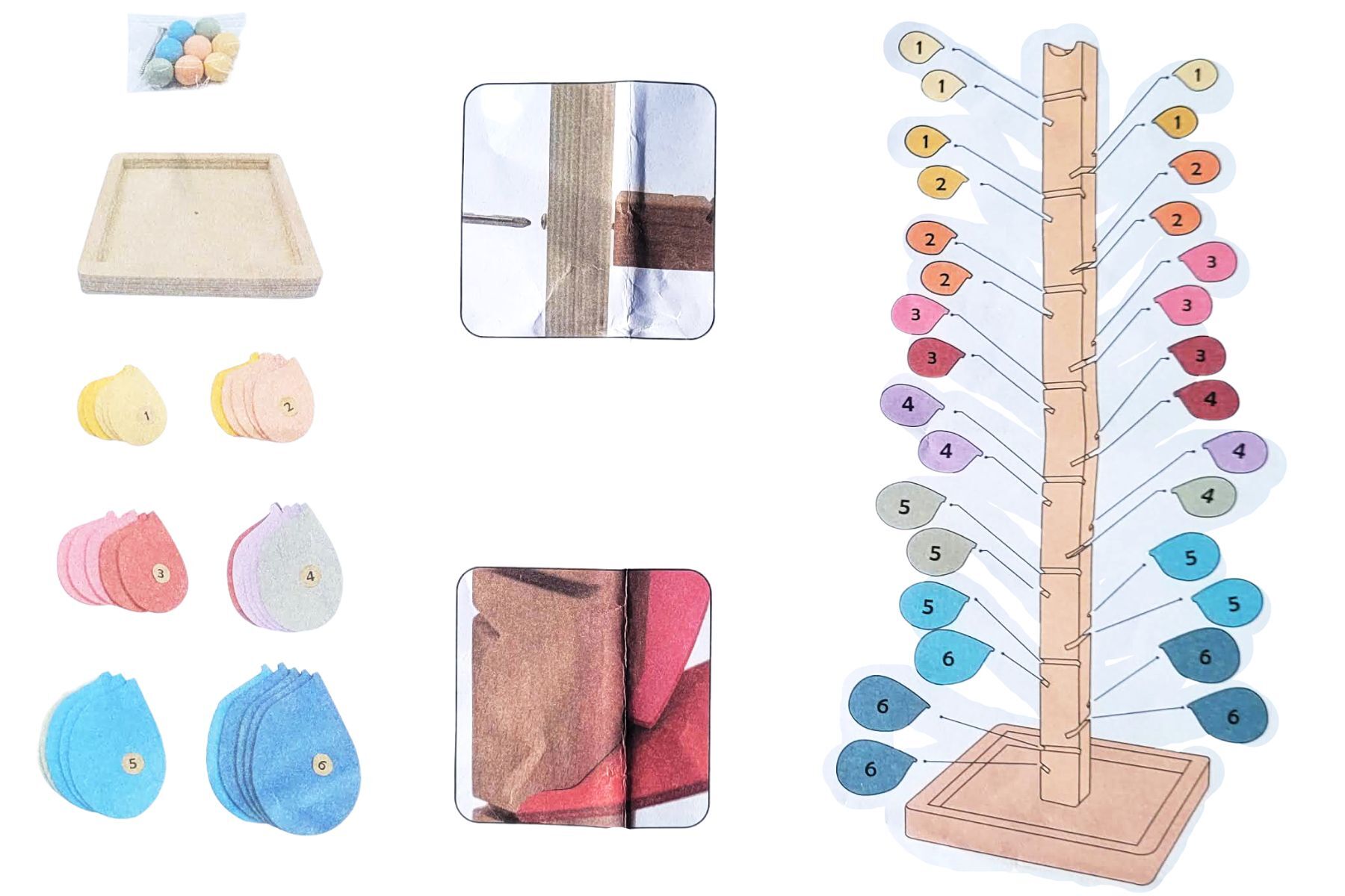 CALM & BREEZY MARBLE RUN SOUND TREE PASTEL - Bamboo Sprout