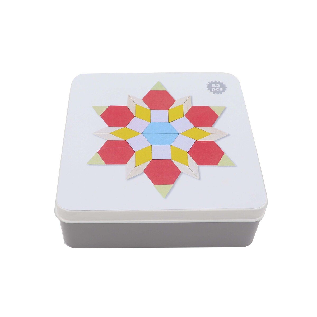 CALM & BREEZY PATTERN BLOCKS IN TIN BOX - Bamboo Sprout