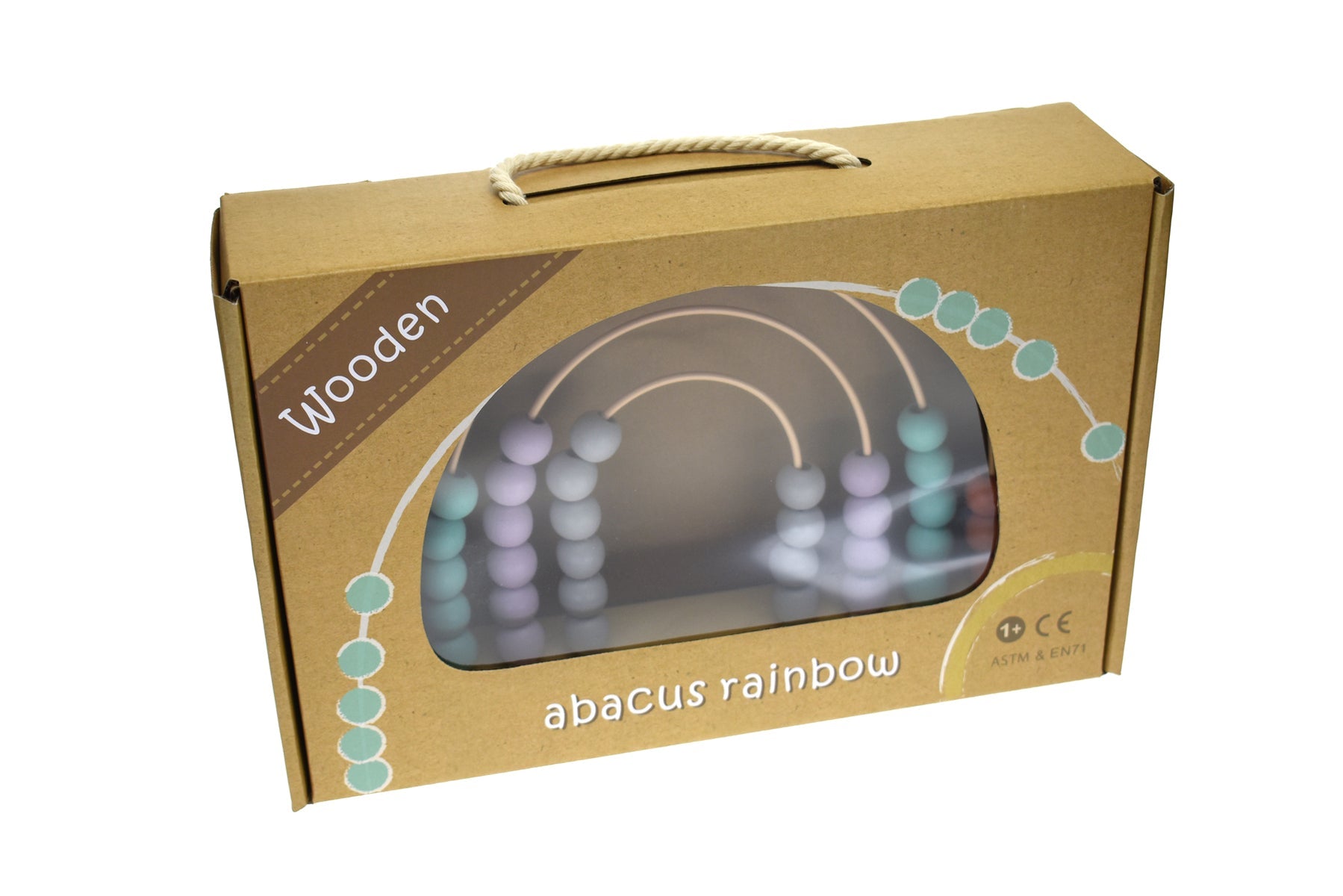 CALM & BREEZY RAINBOW ABACUS MAROON - Bamboo Sprout