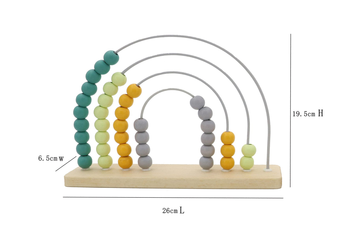 CALM & BREEZY RAINBOW ABACUS MAROON - Bamboo Sprout