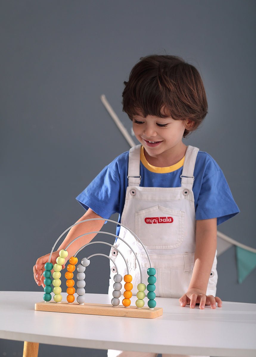 CALM & BREEZY RAINBOW ABACUS MAROON - Bamboo Sprout