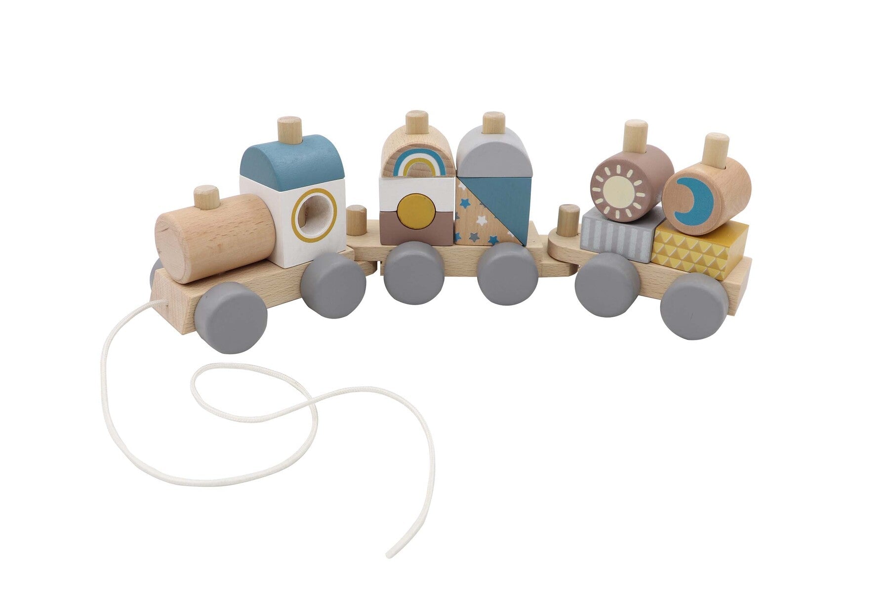 CALM & BREEZY STACKING BLOCK TRAIN - Bamboo Sprout