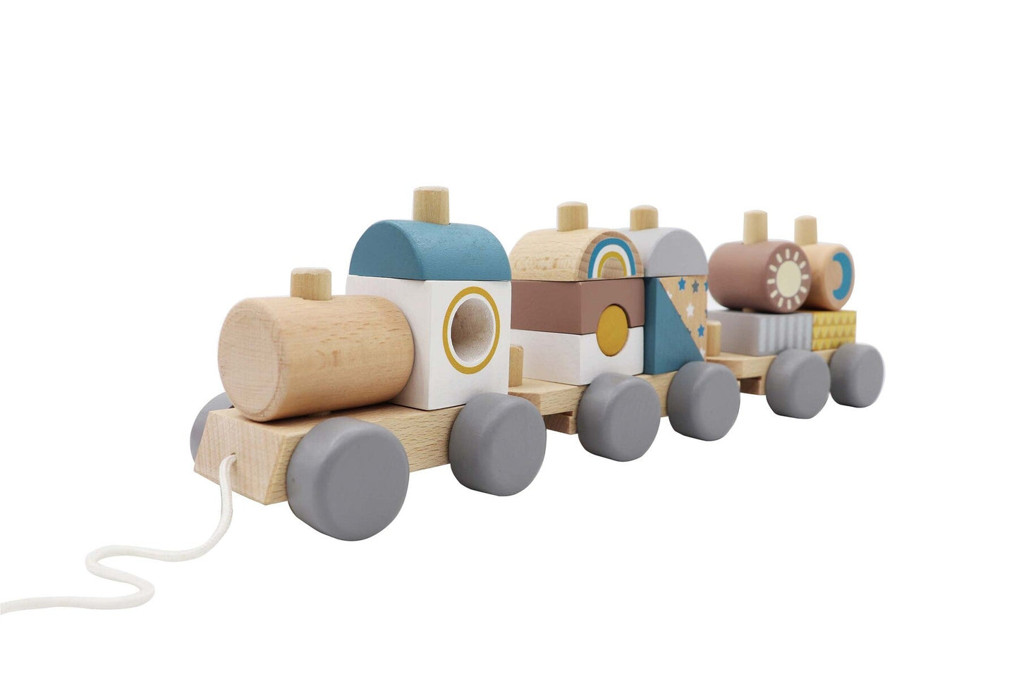 CALM & BREEZY STACKING BLOCK TRAIN - Bamboo Sprout