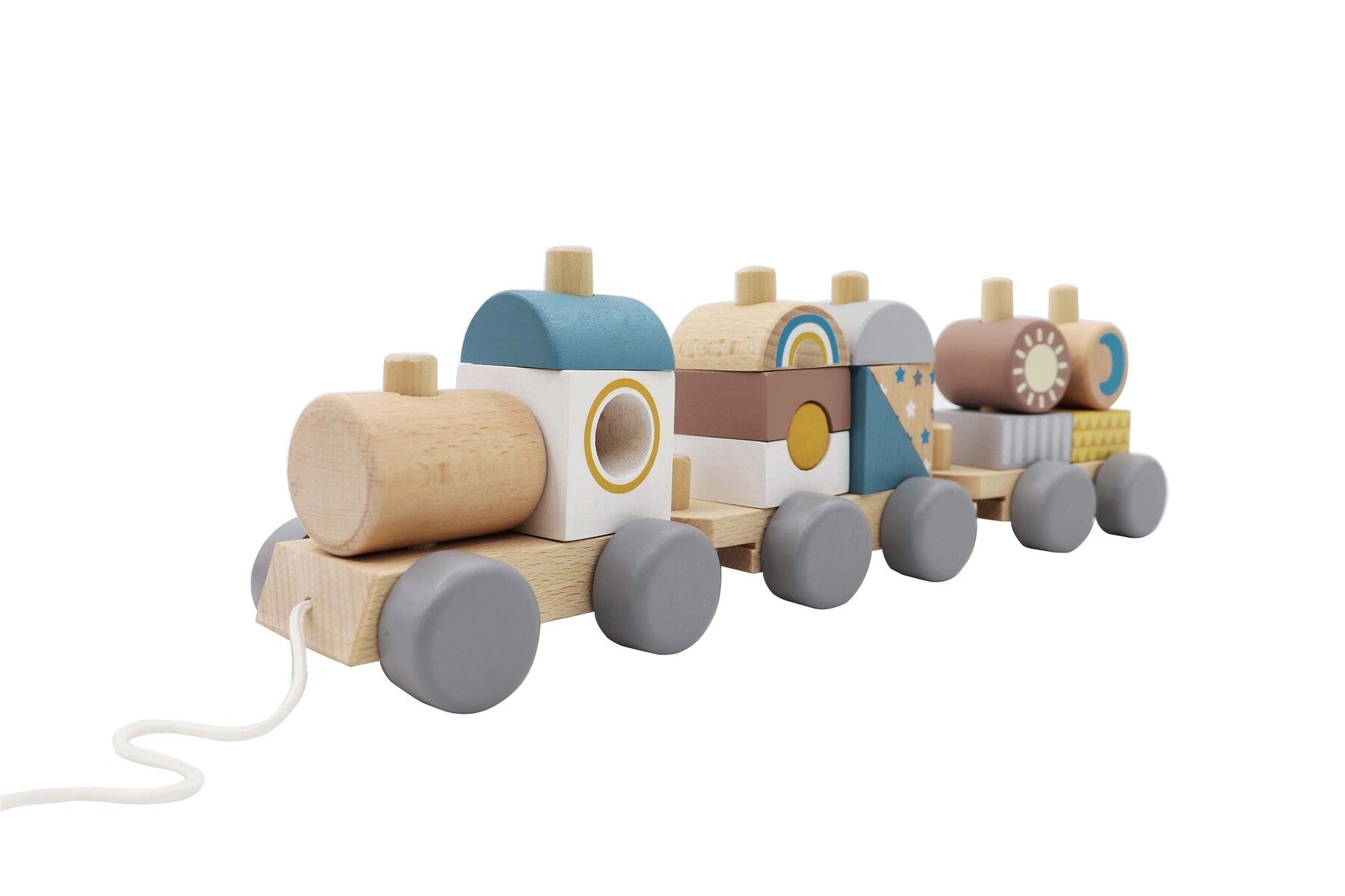 CALM & BREEZY STACKING BLOCK TRAIN - Bamboo Sprout