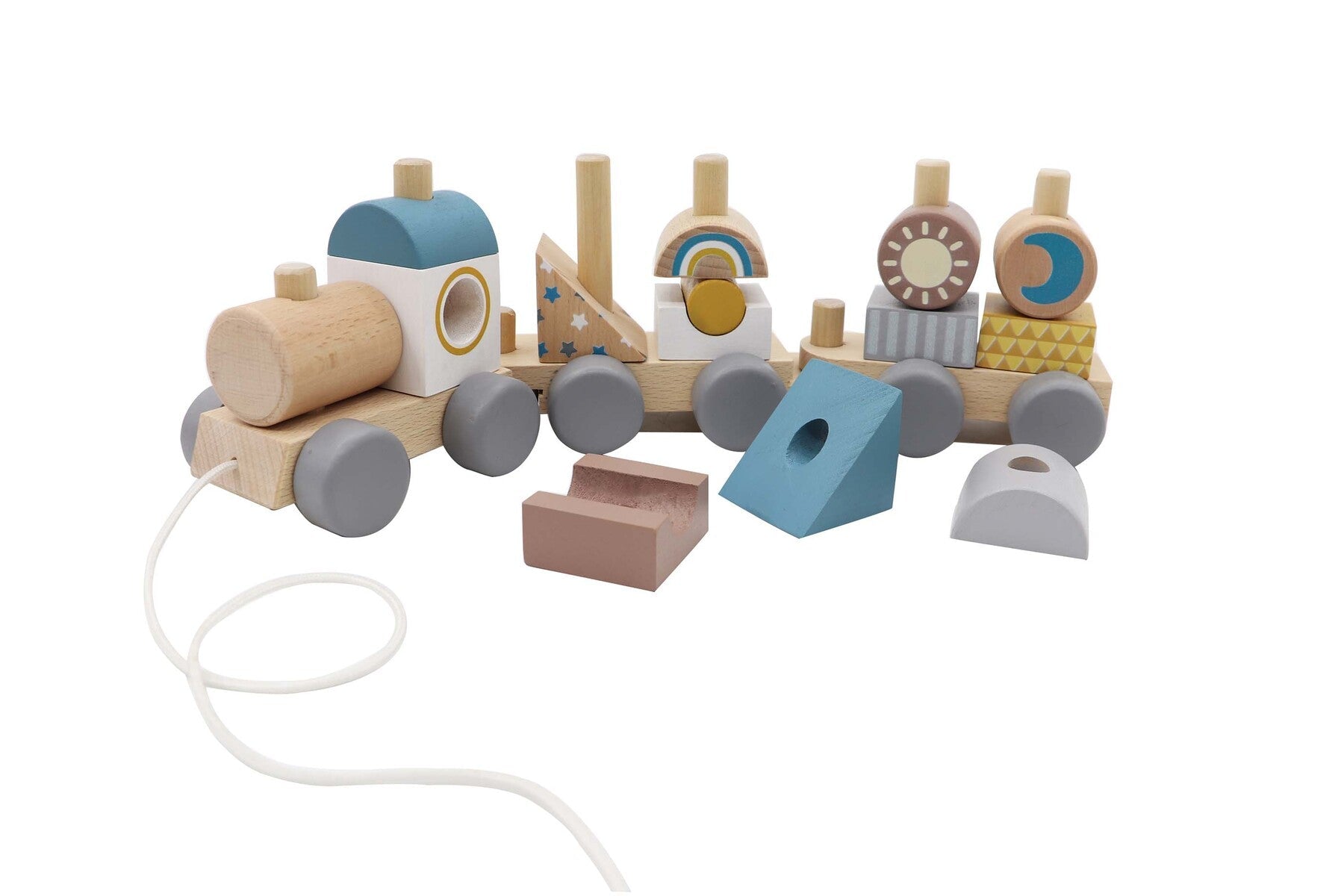 CALM & BREEZY STACKING BLOCK TRAIN - Bamboo Sprout