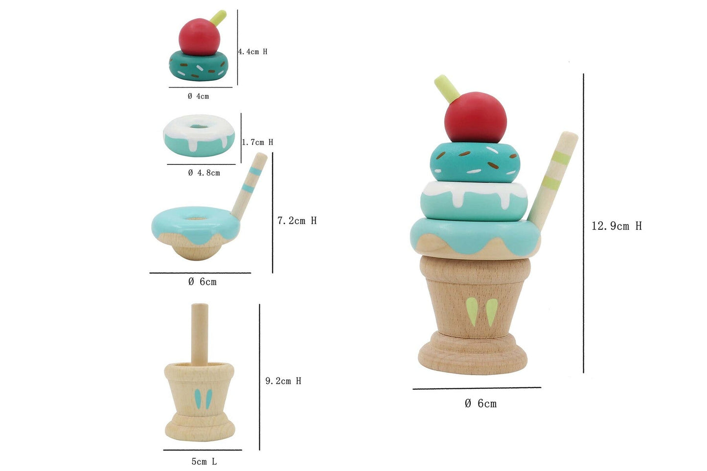 CALM & BREEZY STACKING ICECREAM MINT - Bamboo Sprout