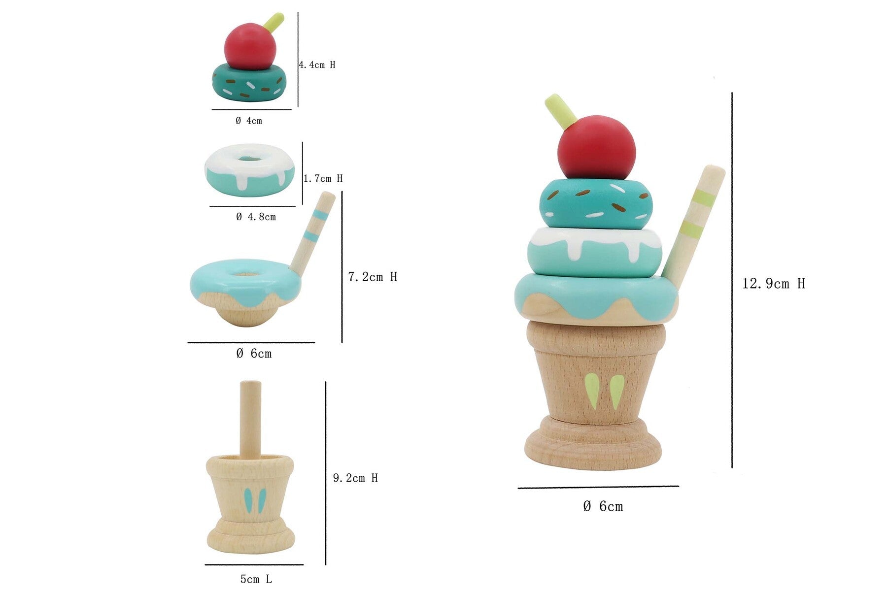 CALM & BREEZY STACKING ICECREAM MINT - Bamboo Sprout