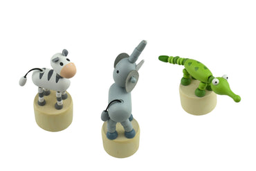 CALM & BREEZY WOODEN DANCING JUNGLE ANIMAL SET OF 6 - Bamboo Sprout
