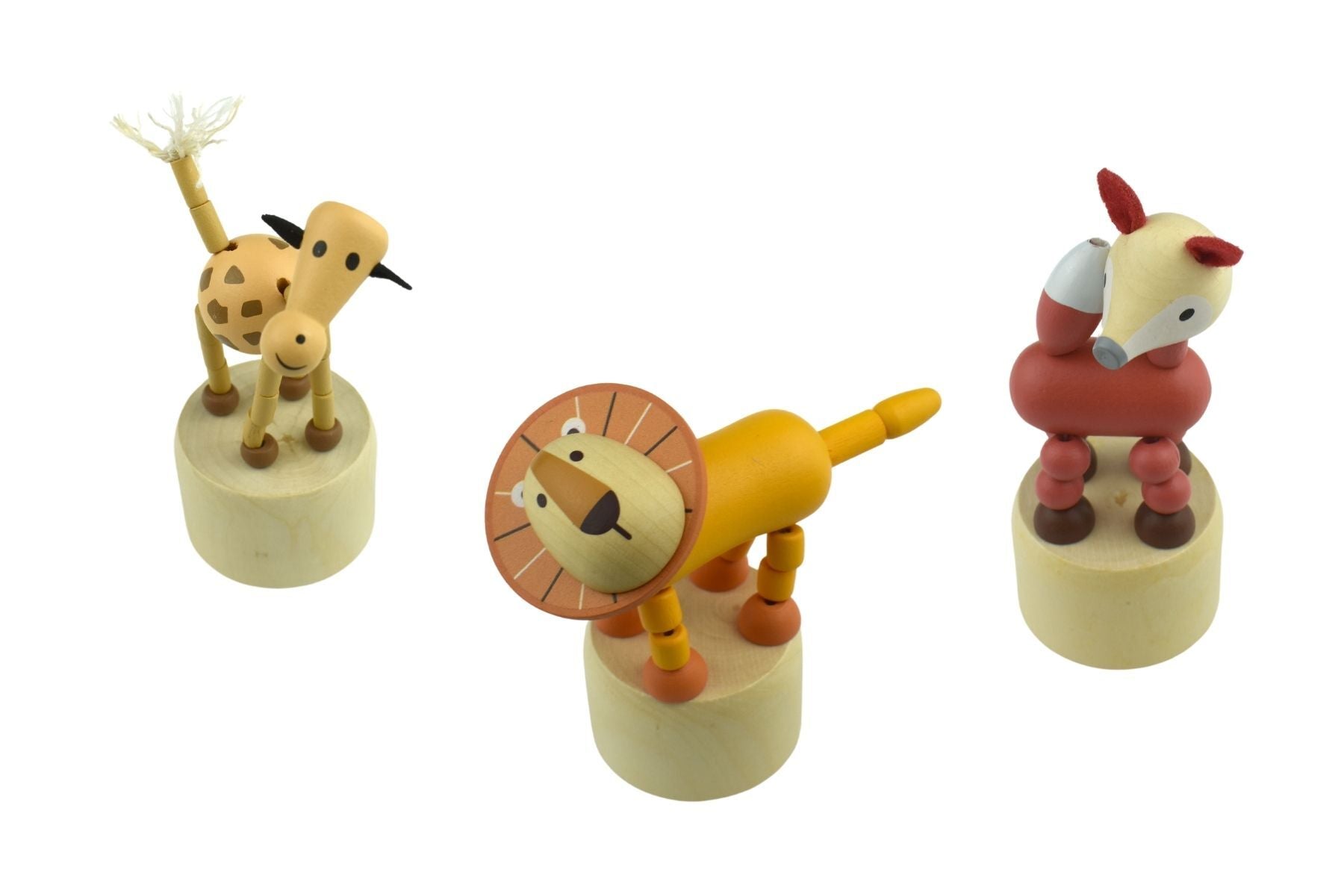 CALM & BREEZY WOODEN DANCING JUNGLE ANIMAL SET OF 6 - Bamboo Sprout