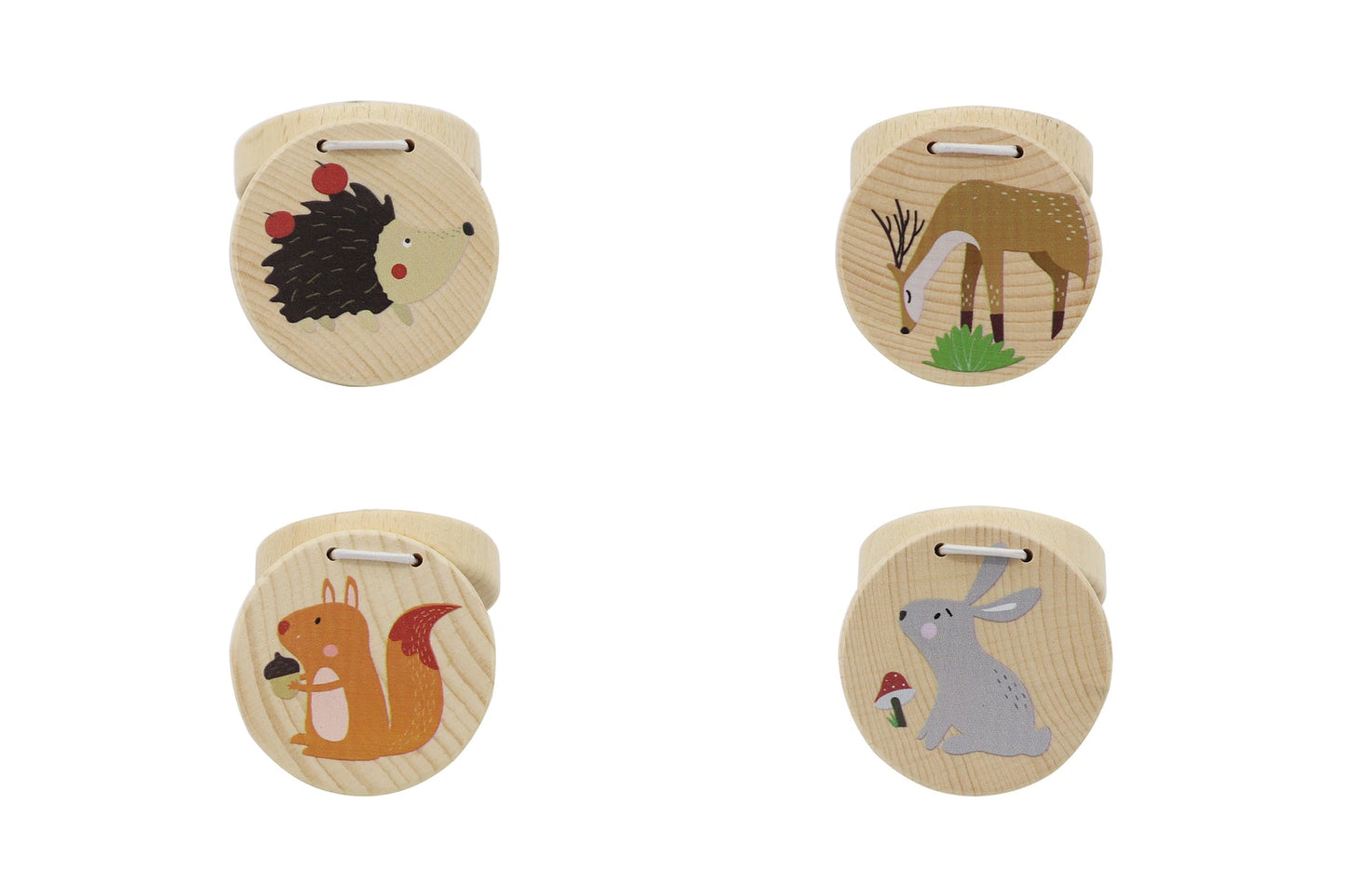 CALM & BREEZY WOODLAND WOODEN CASTANET SET OF 4 - Bamboo Sprout